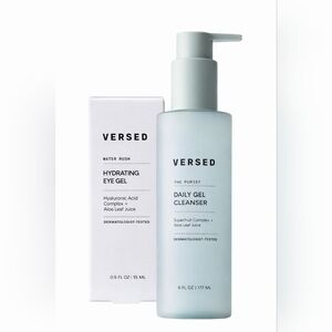 Versed Skincare Set | Daily Gel Cleanser + Water Rush Hydrating Eye Gel